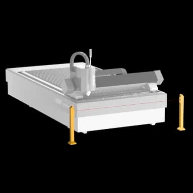 Laser barrier for operator protection